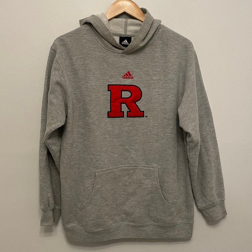 Adidas Ruckers Sportswear Red "R"Gray Hoodie Size XL